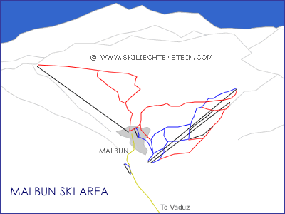 Malbun ski map
